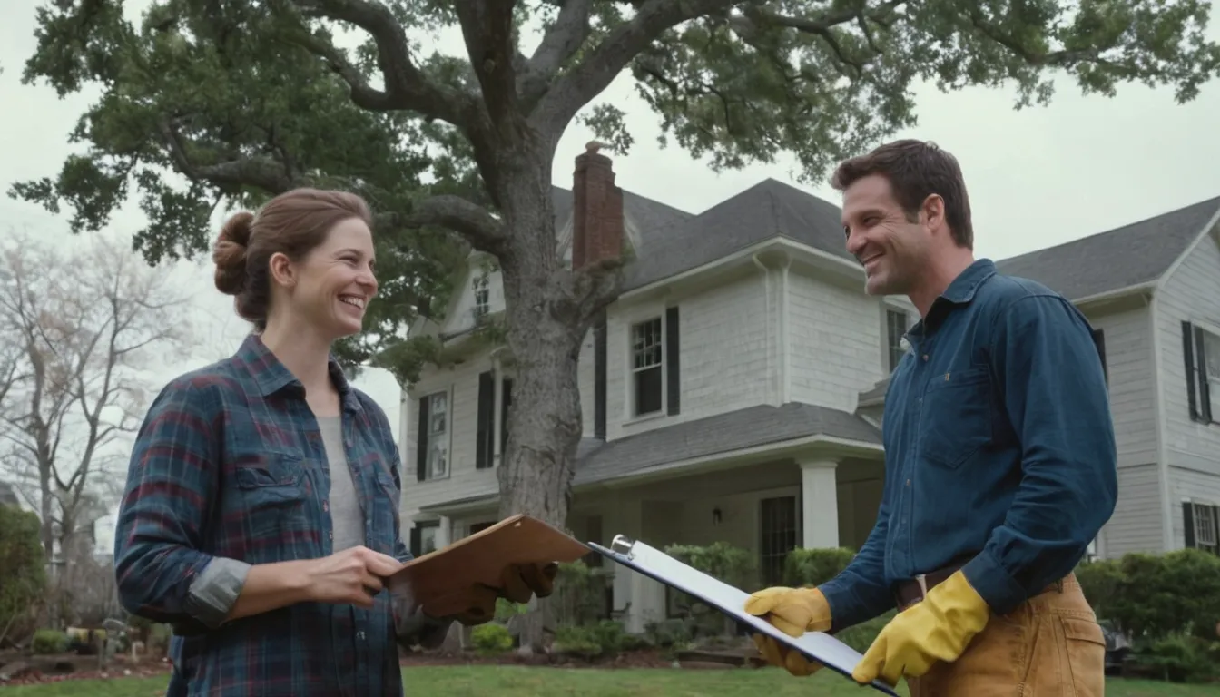 Homeowner reviewing a tree with a provider in Scranton